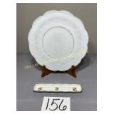 Hazel Atlas Milkglass plate with scalloped rim