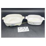 Corning ware casserole, Blue Iris, no lid,