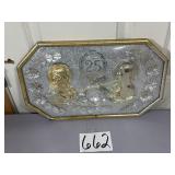 Vintage, 25th wedding anniversary commemorative