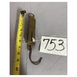 Small Brass front, 24# hanging scale