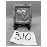 Bruce Fox cast aluminum hunting dog ashtray