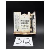 Peterson Grain Co. metal  Raingauge and