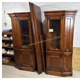 TV entertainment center with 2 glass curio style