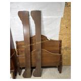 Antique full size bed, complete, 52 1/2' W x 49