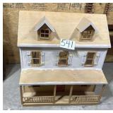 Partially assembled Vermont farmhouse dollhouse