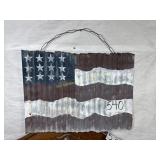 Corrugated metal American Flag, 26' W x 24' T