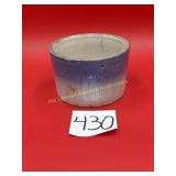 Blue and White Stoneware Butter Crock