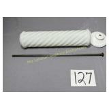2 White Milk Glass pieces, and rod
