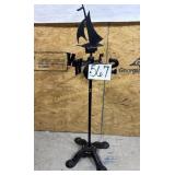 Nautical Cast Iron wind vane on base, 34' T