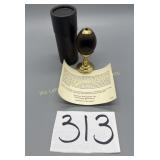 Vancort Kaleidoscope egg w/ brass stand