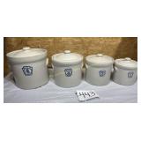 Pfaltzgraff York Town Stoneware canister set,  As