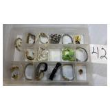 Lot of Vintage Jewelry in plastic container