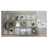 Lot of Vintage Jewelry in plastic container