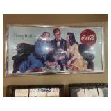 FRAMED HOSPITALITY COCA-COLA VINTAGE ADVERTISING