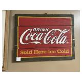 PAINTED WOODEN COCA-COLA ADVERTISING