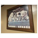 YUENGLING FRAMED DOG ADVERTISING PICTURE
