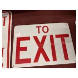 TO EXIT METAL SIGN