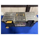 PLASTIC TOOLBOX W/PLUMBING TOOLS