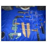 (2) CUMMINS CORNER CLAMPS & (2) CLAMPS