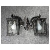 VINTAGE CAST IRON OUTDOOR SCONCES