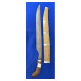 HANDMADE KNIFE WITH WOODEN HANDLE & SHEATH