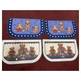 (4) TEDDY BEAR ACCENT RUGS