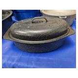 13 INCH GRANITE WARE ENAMEL ROASTER