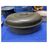 16 INCH GRANITE WARE ENAMEL ROASTER