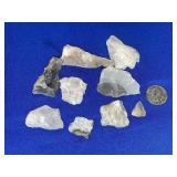 (8) PIECES BRAZILIAN AGATE/QUARTZ