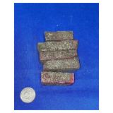 (5) NATURAL PINK RHODONITE RECTANGLES