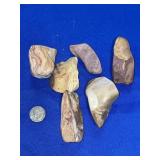 (6) PIECES LEOPARD SKIN JASPER