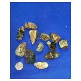 (12) PIECES POLISHED UNAKITE