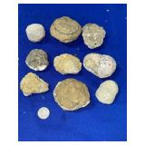 (9) SMALLER CRACKED GEODES