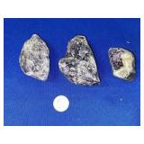 (3) PIECES RAW/SMOOTH POLISHED AMETHYST
