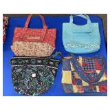 (4) CLOTH HANDBAGS/TOTES