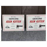 (2) KEEN KUTTER TIN SIGNS
