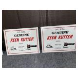 (2) KEEN KUTTER TIN SIGNS