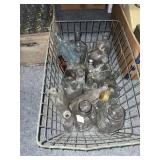 WIRE BASKET OF BOTTLES