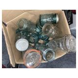 BOX OF MISC STYLE CANNING JARS- BALL, ATLAS