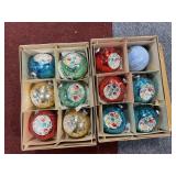 VINTAGE LARGE GLASS CHRISTMAS BULBS