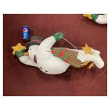 LARGE FLYING SNOWMAN PAPER MACHE LIKE