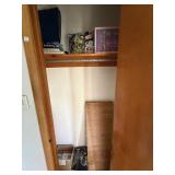CONTENTS OF ENTRYWAY CLOSET: HOLIDAY DECOR, MAPS,