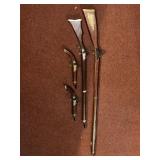 (4) DECORATIVE WOODEN BLACK POWDER REPLICAS
