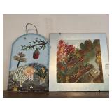 HAND-PAINTED SLATE WALL-HANGING & PAINTED