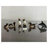 MINIATURE BONE CHINA  ANIMAL FIGURES INCLUDING (3)