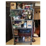 METAL SHELVING UNIT APPROX 36" X 19" X 68.5"