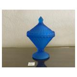 WESTMORELAND GLASS CO. VIVID BLUE GLASS PEDESTAL