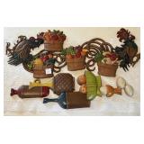VINTAGE CAST METAL WALL DECORATIONS INCLUDING