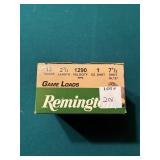 (25) REMINGTON 12GA 2 3/4 INCH PLASTIC SHOTSHELLS
