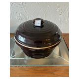 MARCREST BROWN STONEWARE COVERED CASSEROLE DISH